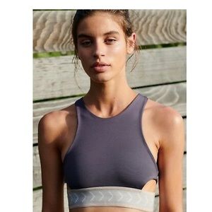 Free People Olympia Activewear Black Troy Sports Bra Athleisure Small